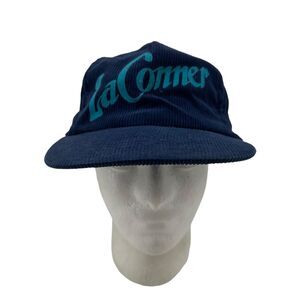 Vintage Smith Western Hat Mens Snapback Navy La Conner Corduroy Baseball Cap